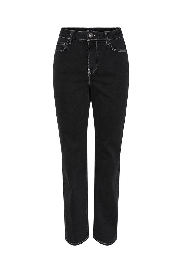 Joella Black Contrast Stitch Jeans