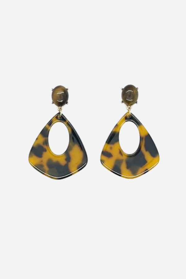 Abstract Tortoiseshell Earrings