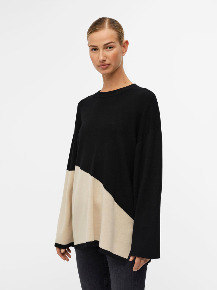 Ester Colour Block Long Sleeve Pullover