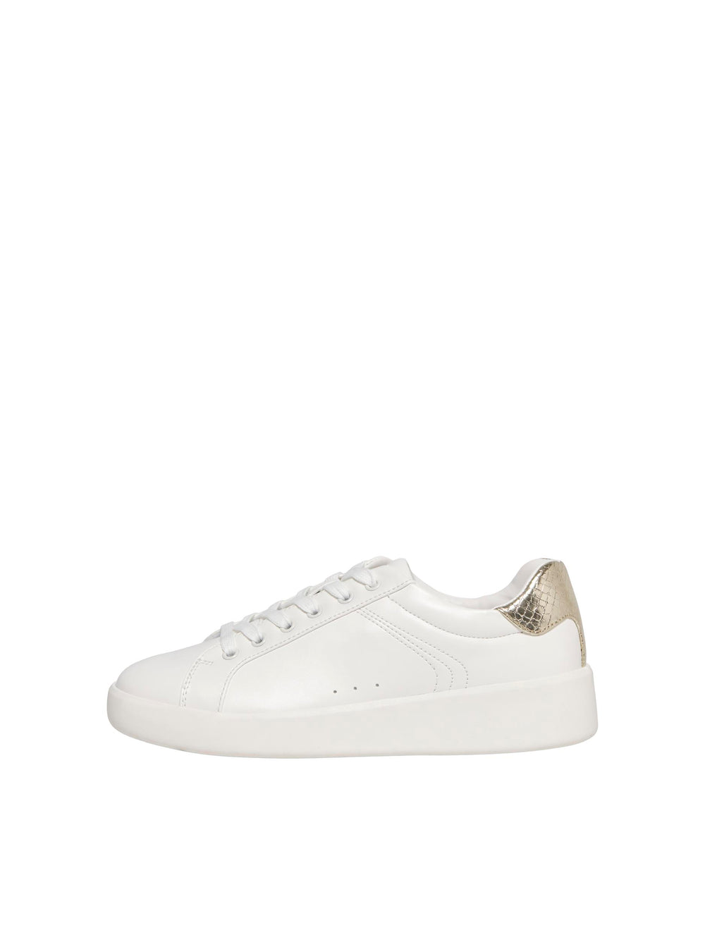 Soul Faux Leather Trainer - White/Gold
