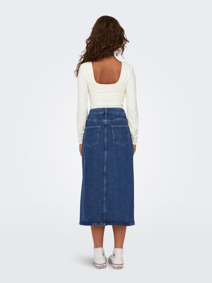 Bianca Denim Skirt - Medium Blue