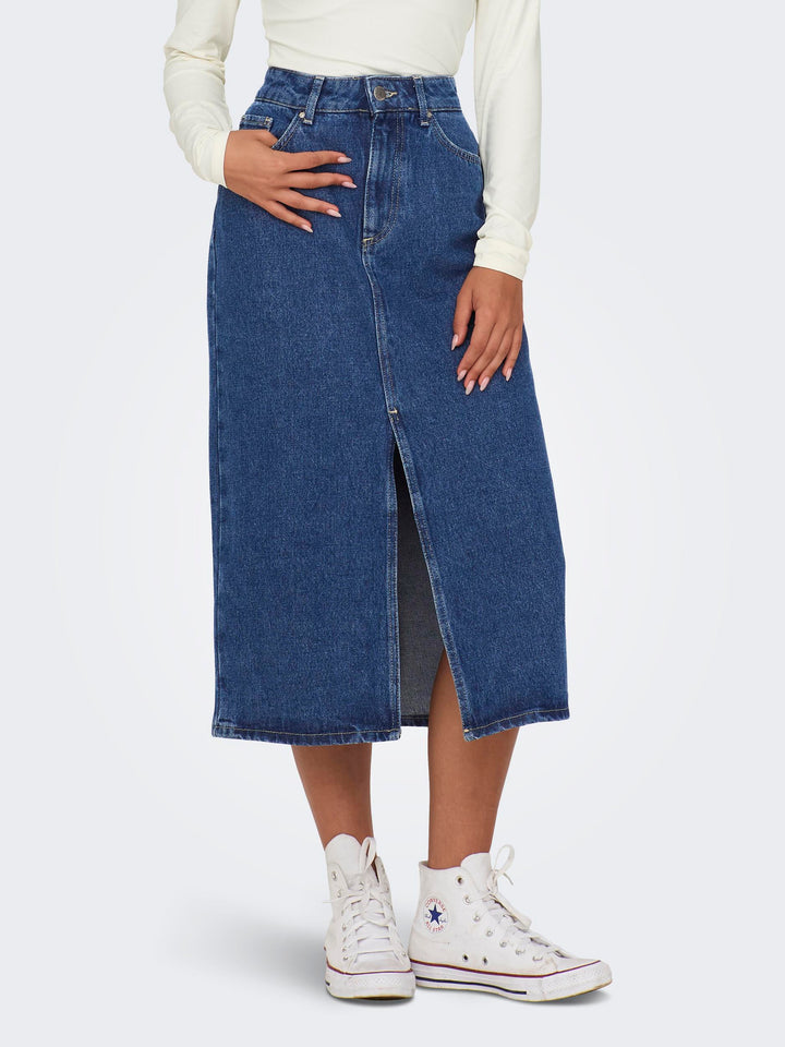 Bianca Denim Skirt - Medium Blue