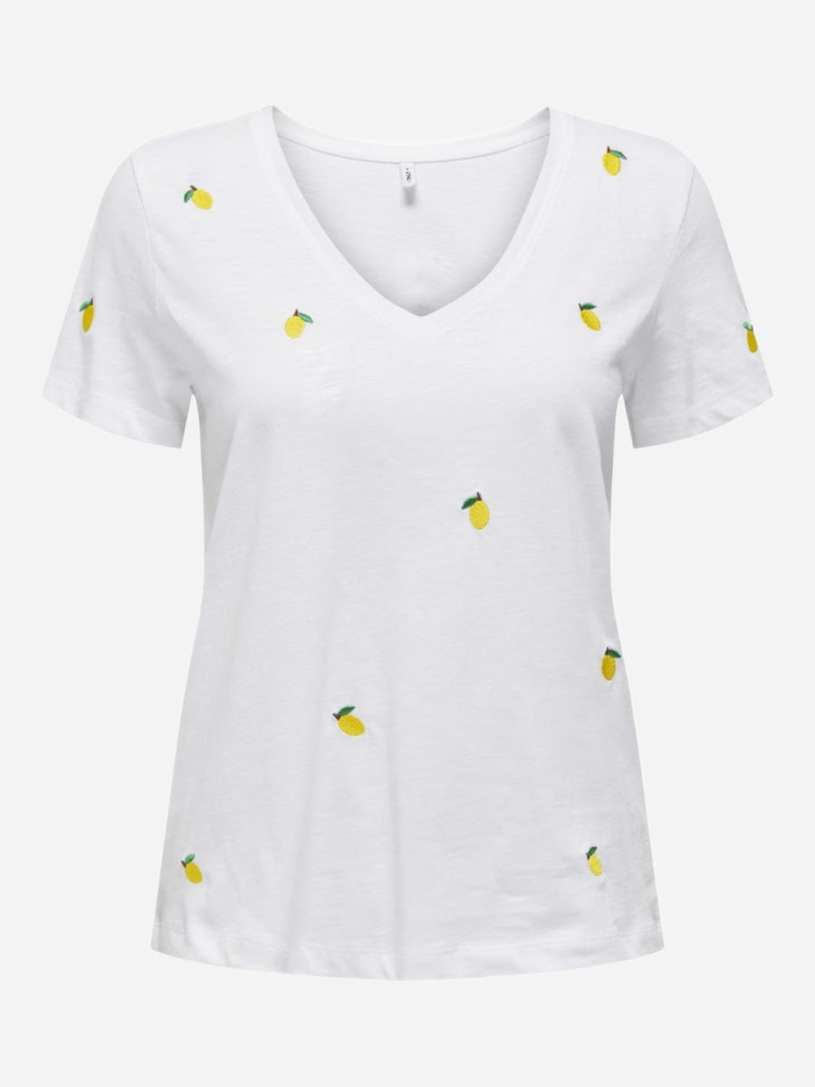Ketty Embroidered T-Shirt - Lemons